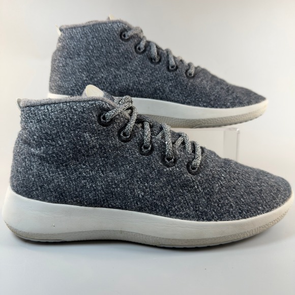 allbirds Other - Allbirds Wool Runner Up Mid WRUM Mens 9 Running Shoes Charcoal Gray White Lace